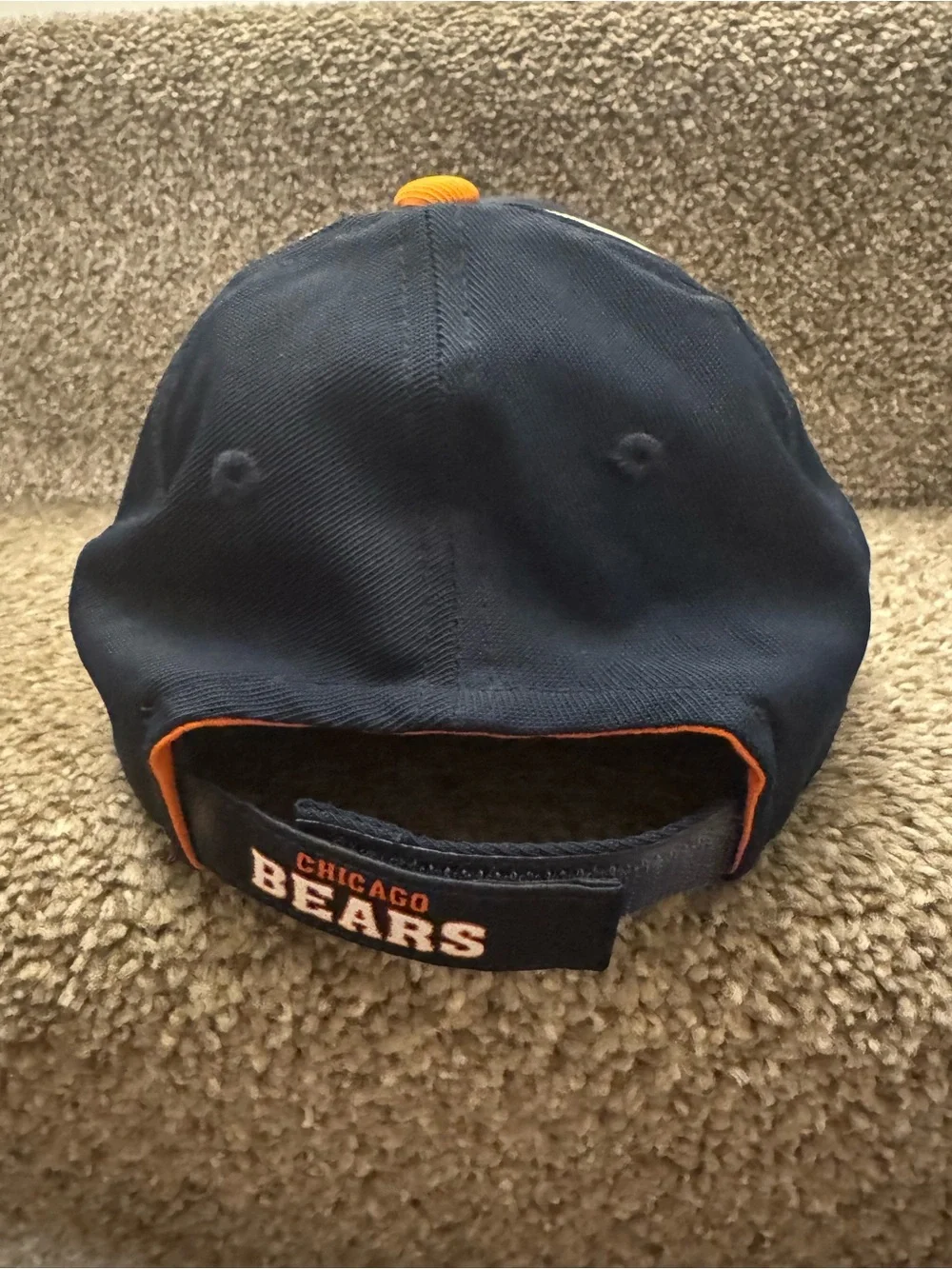 Chicago Bears NFL Reebok Youth stretch fit hat Navy/White/Orange official